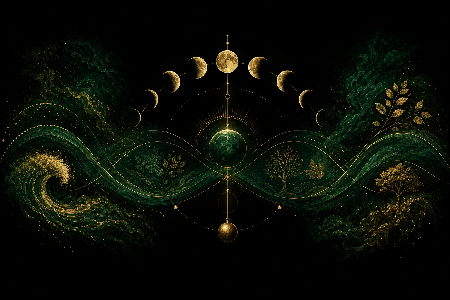 Rhythm — Hermetic principle illustration for Serpent Earth